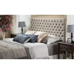 GENERICO - Cabecera Box Weymi 2 Plazas Capitoné Beige