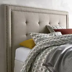 GENERICO - Cabecera Box Weymi 1.5 Plazas Enchinchado - Beige