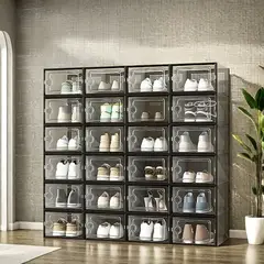 GENERICO - Set x 20 Organizadores De Calzado Con Ventilación Marco Negro