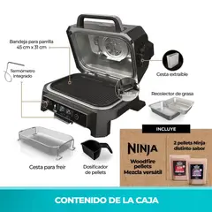 NINJA - Parrilla Eléctrica Con Ahumador Woodfire Pro Xl OG850EU