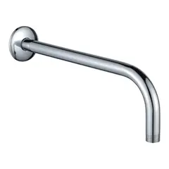 APACHE - Brazo Ducha Redondo 90° Metal Cromado de 35cm largo Canopla Redonda