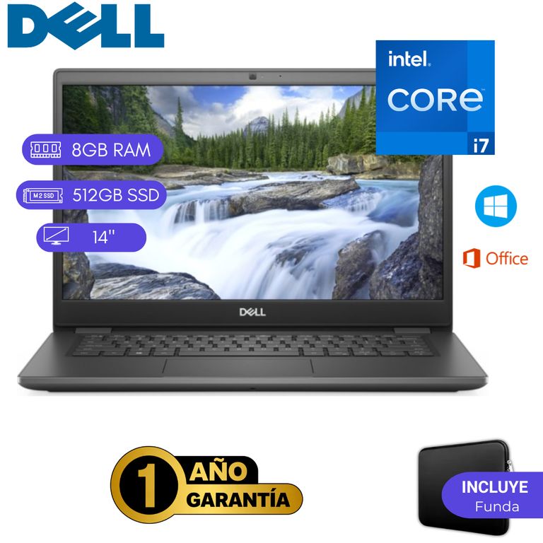 Laptop Reacondicionada Dell Latitude 3410 - 14" - Core i7 10ma Gen - 8GB RAM - 512GB SSD