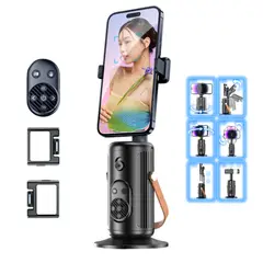 GENERICO - Soporte Con Cámara Para Seguimiento De Rostro Inteligente Negro