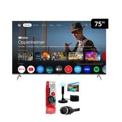 GENERICO - Televisor QLED 75 " 4K Ultra HD Google TV LT-75KB507 + Antena Digital