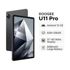 DOOGEE - TABLET U11 Pro, 13MP, 5MP, 6 RAM+256GB ROM, 8580mAh, 1280x800, 90Hz, Negro