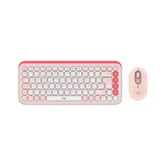 LOGITECH - KIT TECLADO Y MOUSE POP ICON BLUETOOTH INALÁMBRICO COPILOT ROSA