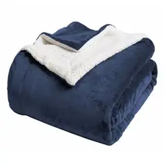 GENERICO - FRAZADA MANTA CARNERO SHERPA DOBLE CARA 1.5 PLZ