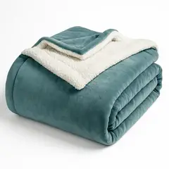 GENERICO - FRAZADA MANTA CARNERO SHERPA DOBLE CARA QUEEN