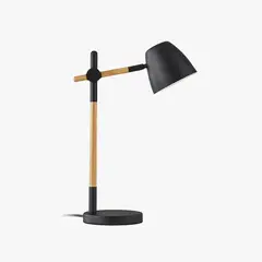 GENERICO - Lámpara de Estilo Nórdico para Living Luz Cálida con Soporte de Madera