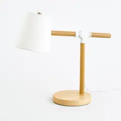 GENERICO - Lámpara De Estilo Nórdico Con Luz Cálida Y Base De Madera