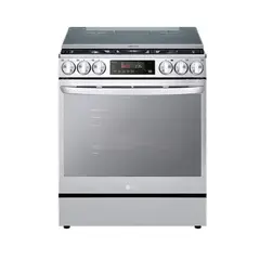 LG - Cocina a Gas 5 Hornillas Instaview Acero Inoxidable LG LRGL5847S