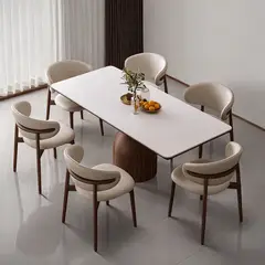 STIL NOVO - JUEGO DE COMEDOR 6 SILLAS CAMILA BEIGE CLARO