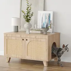 TU MESITA - Muebles de Gato con Espacio para Arenero Mafer Ratan Samona