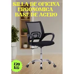 GENERICO - SILLA OFICINA ESCRITORIO ERGONÓMICA TRANSPIRABLE BASE DE ACERO