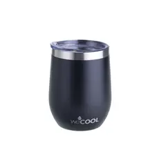 WECOOL - Vaso Térmico 354 ml Negro Acero Inoxidable 18/8 – Mantiene Bebidas Frías y Calientes por Horas – Taza Térmica Reutilizable