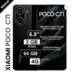 XIAOMI - Smartphone Poco C71 3GB Ram 64GB color Negro