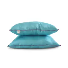 ARLIN TEXTIL - Pack de 2 Almohadas Nuth Microfibra Turquesa