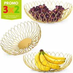 MINARI - Promo 3x2 Cesta Frutero Organizador Decorativo para Frutas OF200