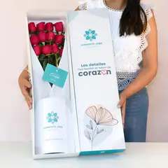 GENERICO - Caja 12 Rosas Rojas Premium