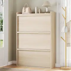 TU MESITA - Zapatera Moderna Fernanda 3 Puertas color Manzano