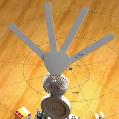 GENERICO - Lampara de escritorio con luz led y ventilador