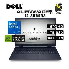 DELL - ALIENWARE 16 AURORA / INTEL CORE 7 -240H / DISCO 1TB SSD /16 GB RAM/ RTX 5060 /16"QHD