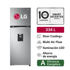 LG - Refrigeradora GT33WPP 334L Door Cooling Top Freezer Plateada