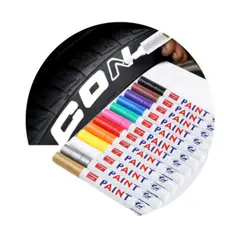 GENERICO - Plumon Marcador PERMANTE logo llanta PAINT - Blanco