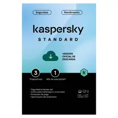 KASPERSKY - Kaspersky Standard Latam - Protección Digital Para 3 Dispositivos, Seguridad Avanzada Y Fá