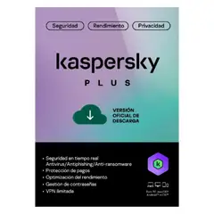KASPERSKY - Kaspersky Plus Kl1042Ddafs Protección Antivirus 1 Dispositivo 1 Año