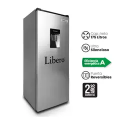 LIBERO - Refrigeradora 175 Litros Inox LROD-190DFIW