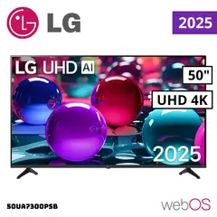 LG - TELEVISOR 50 SMART TV THINQ AI WEBOS HUB 4K UHD LED 2025 - 50UA7300PSB