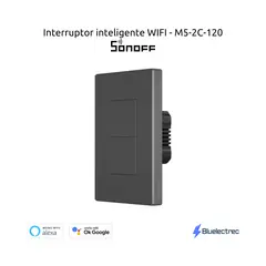 SONOFF - Interruptor de luz mecánico inteligente Wifi - M5-2C-120 SONOFF