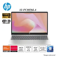 HP - LAPTOP 15-FC0276LA RYZEN 7-7730U 16GB RAM 1TB SSD AMD RADEON 15.6 FHD 3CELL WIN 11 SILVER