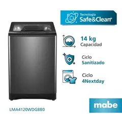 MABE - Lavadora Automática 14 kg LMA4120WDGBB0 Diamond Gray