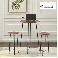 GENERICO - Mesa bar con 2 sillas RUSTIC