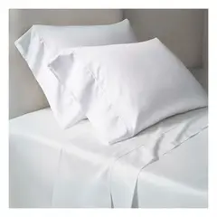 GENERICO - Sábanas 100 % algodón pima blanco 400 hilos Lima Tienda