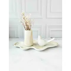 CONKRETE - Set Decorativo de adornos Pajarito + Flores preservadas