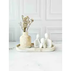 CONKRETE - Set Decorativo de adornos Familia Mod 3 + Flores preservadas