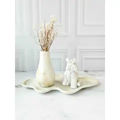 CONKRETE - Set Decorativo de adornos Schnauzer + Flores preservadas