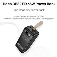 HOCO - Power Bank Db82 Carga Rapida Portatil 65w 40000mah