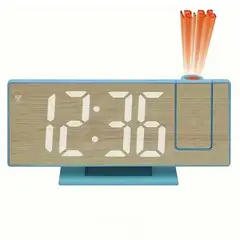 AMAZON - RELOJ  DIGITAL DE ESCRITORIO CON PROYECTOR  HUMEDAD Y TEMPERATURA  VERDE