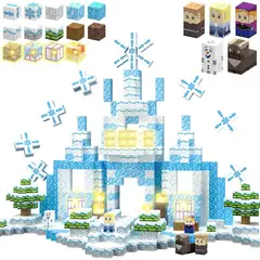 MAGNETI BLOCK - Set Bloques magnéticos Mundo Frozen 200 PIEZAS con Luces