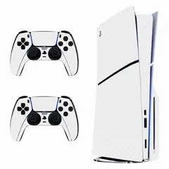 GENERICO - Skin Fibra de Carbono Azul para PS5 Slim Disk - Adhesivo Premium - Protección Anti rayaduras