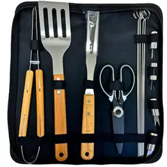 ICHIMATSU - Set de Utensilios Parrillero x15 Piezas con Estuche-