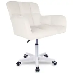BUCKINGHAM - Silla Giratoria de Escritorio Oficina Curve Blanca