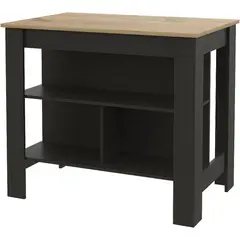 STARHOME - Isla de Cocina Moderna Viena Negro y Duna