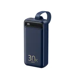 HANDS UP - Cargador portatil 30000mAh PD20W+QC225W MODELO RPP-522 AZUL
