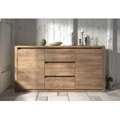 STARHOME - Cómoda Muebles Starhome Celtic Marrón 3 cajones 140 cm