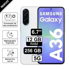 SAMSUNG - Celular Libre Galaxy A36 67 256GB 12GB RAM Blanco